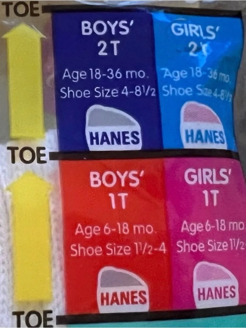 New Hanes Toddler 6-18 Month Non-Skid Ankle Socks